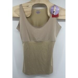 Spanx Hide And Sleek Cami 1X Plus Size Nude Beige Tan Tank Top Shapewear New NWT